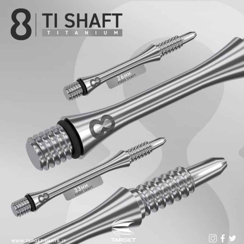 8 Flight Titanium Shafts Slim Fixed / Slim Lock • Dart Shafts • SGDARTS