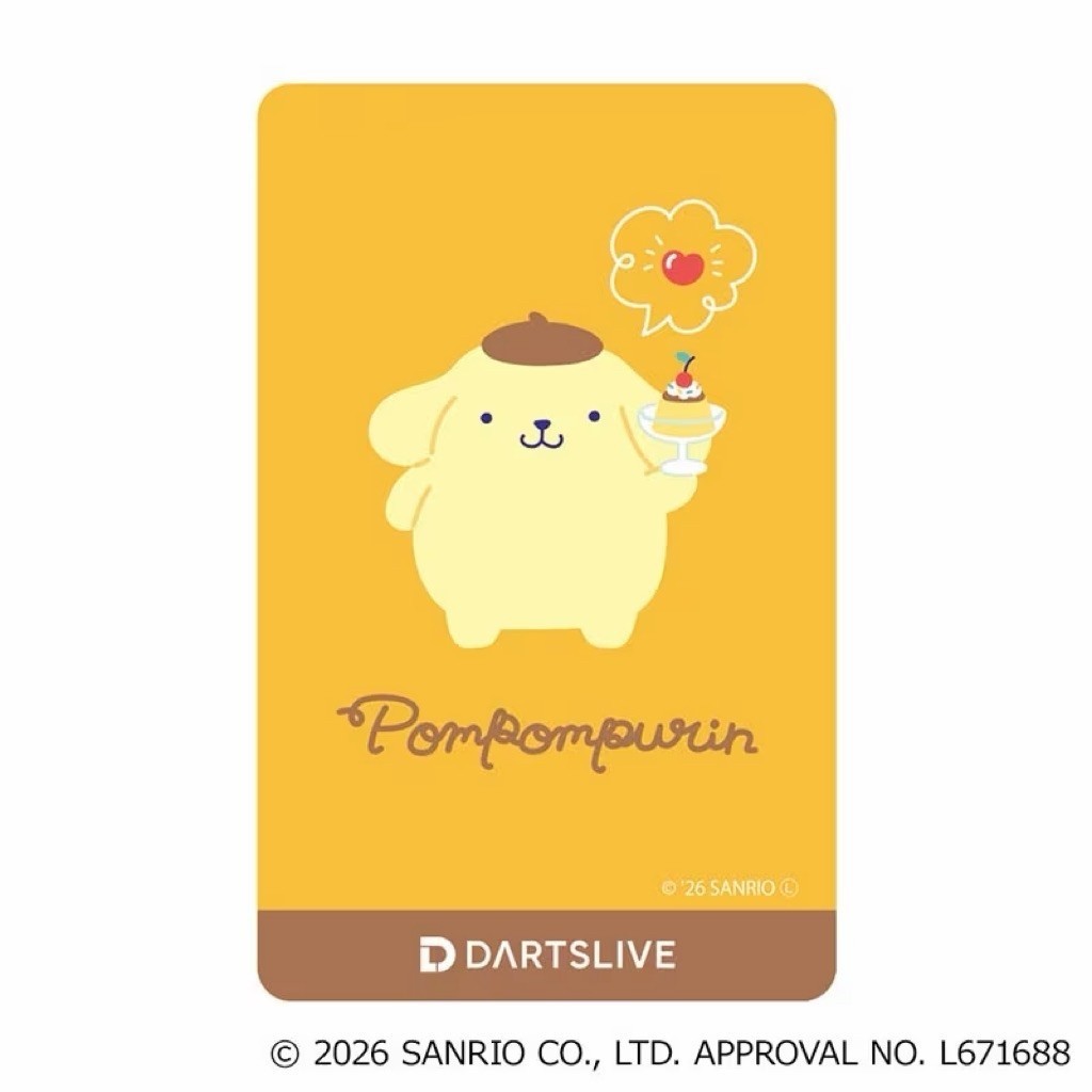 Sanrio Characters Darts Set β’ Pompompurin Dartslive Card β’ SGDARTS