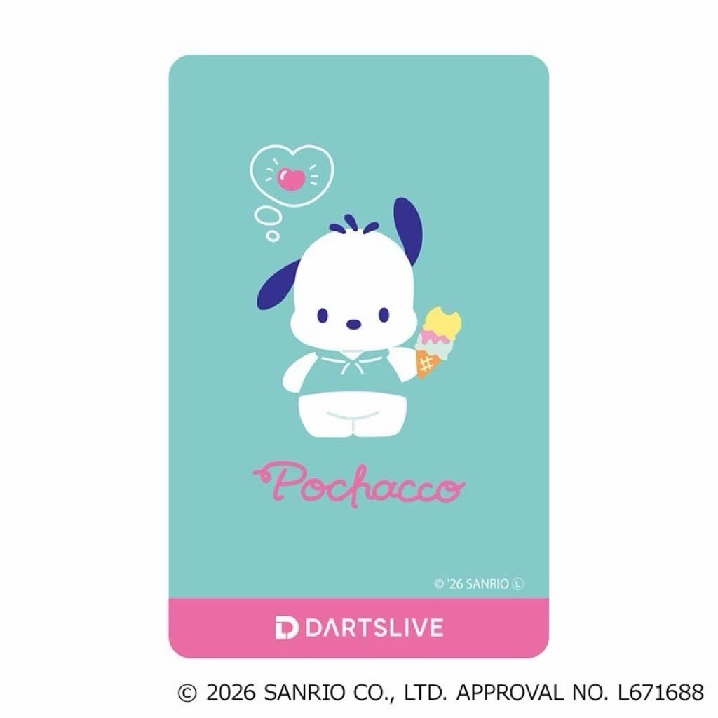 Sanrio Characters Darts Set β’ Pochacco Dartslive Card β’ SGDARTS
