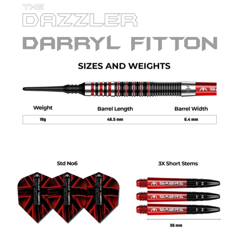 Mission Darts • Darryl Fitton • The Dazzler • 18g • SGDARTS