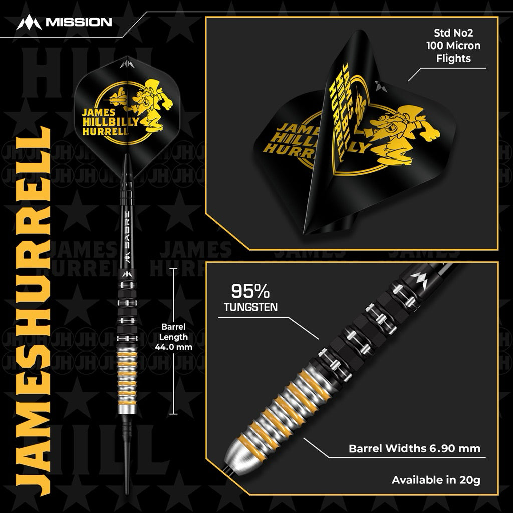 Mission Darts • James Hurrell V2 • 20g • SGDARTS