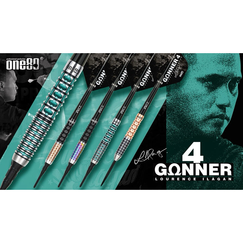 One80 Darts • Gunner 4 • Lourence Ilagan • 18g 20.5g 22g • SGDARTS
