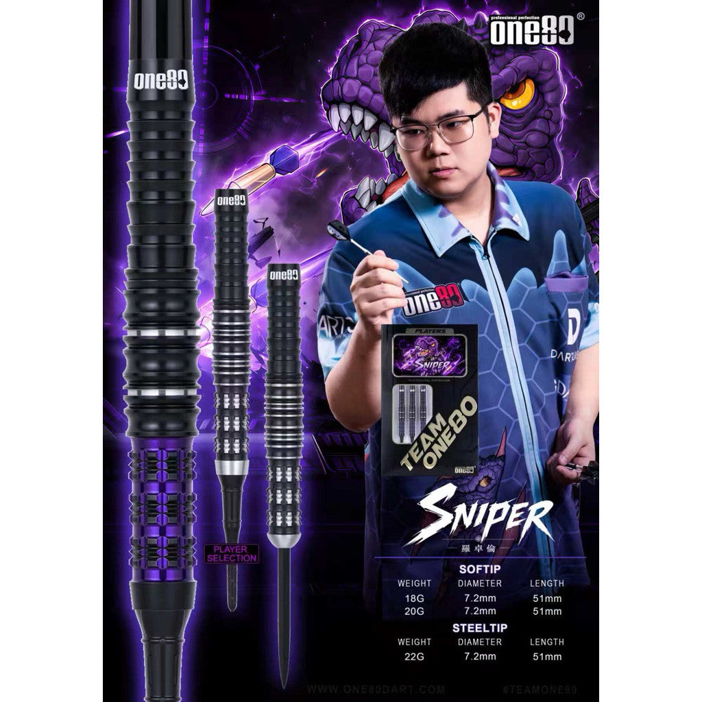 One80 Darts β’ Sniper β’ Luo Zhuolun β’ 18g 20g β’ SGDARTS