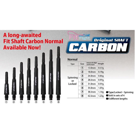 Fit Shaft Carbon Matte Black • Darts Shaft • SGDARTS