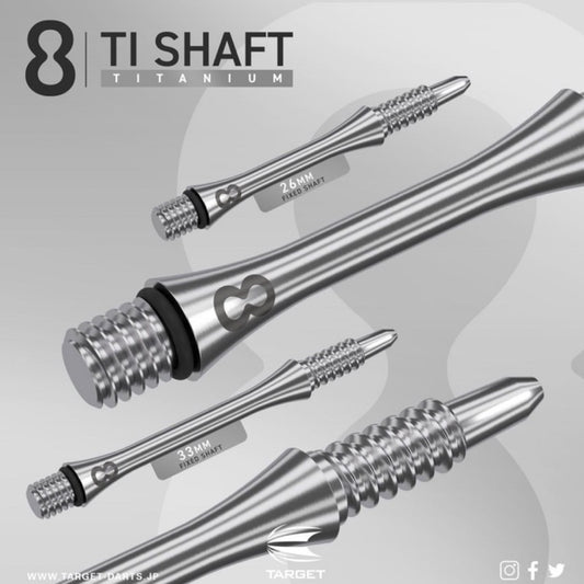 8 Flight Titanium Shafts Slim Fixed / Slim Lock • Dart Shafts • SGDARTS