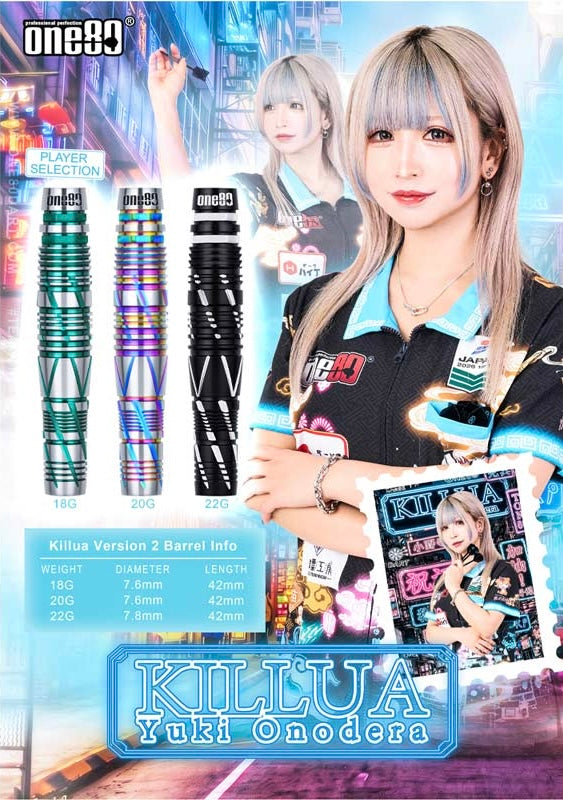 One80 Killua V2 • Yuki Onodera 18g 20g 22g Darts • SGDARTS