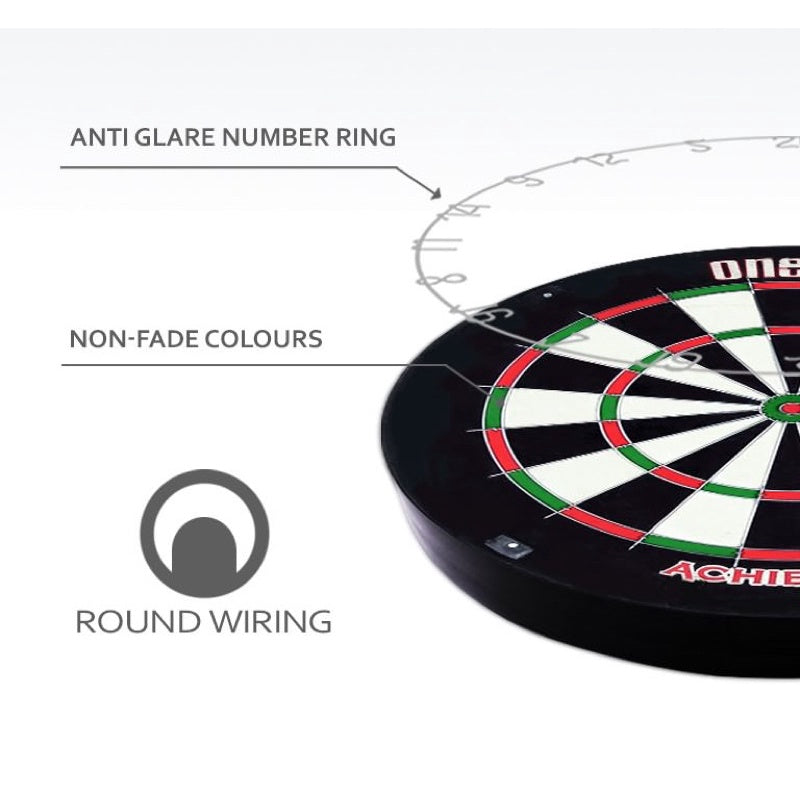 One80 Achiever Bristle Steel Tip Dart Board • SGDARTS