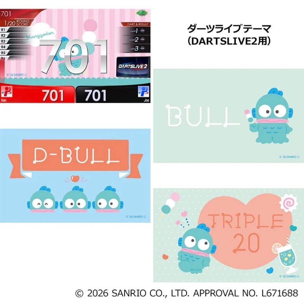 Sanrio Characters Darts Set • Hangyodon Dartslive Card • SGDARTS