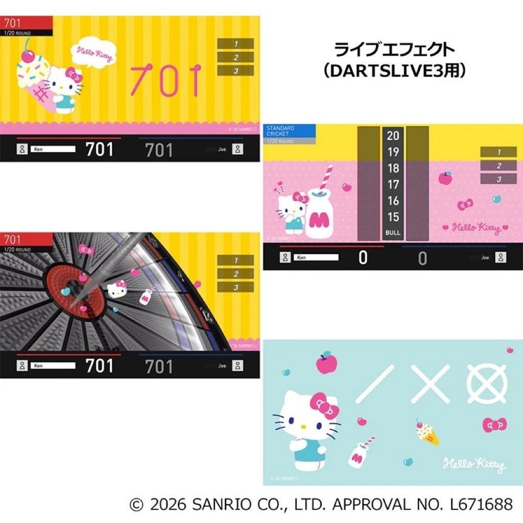 Sanrio Characters Darts Set • Hello Kitty Dartslive Card • SGDARTS