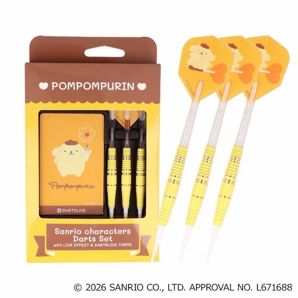 Sanrio Characters Darts Set • Pompompurin Dartslive Card • SGDARTS