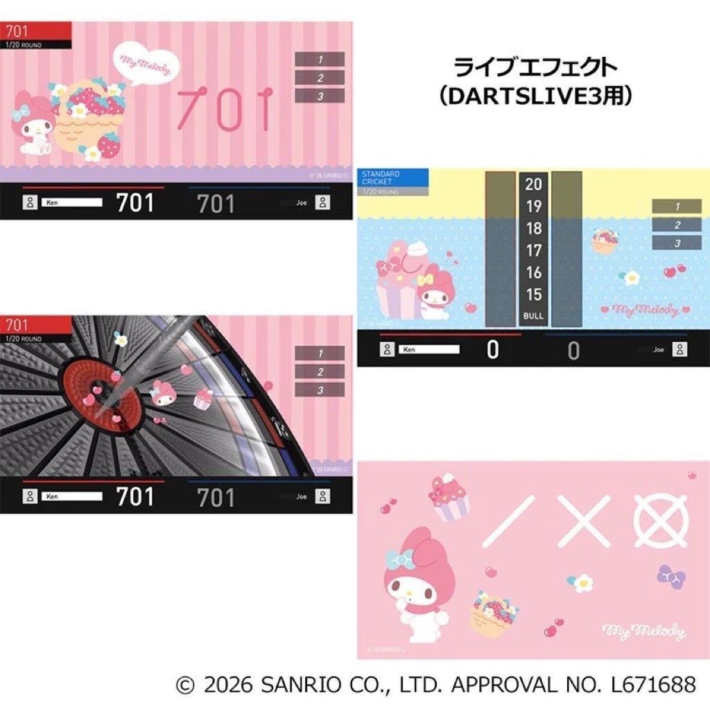 Sanrio Characters Darts Set • My Melody Dartslive Card • SGDARTS