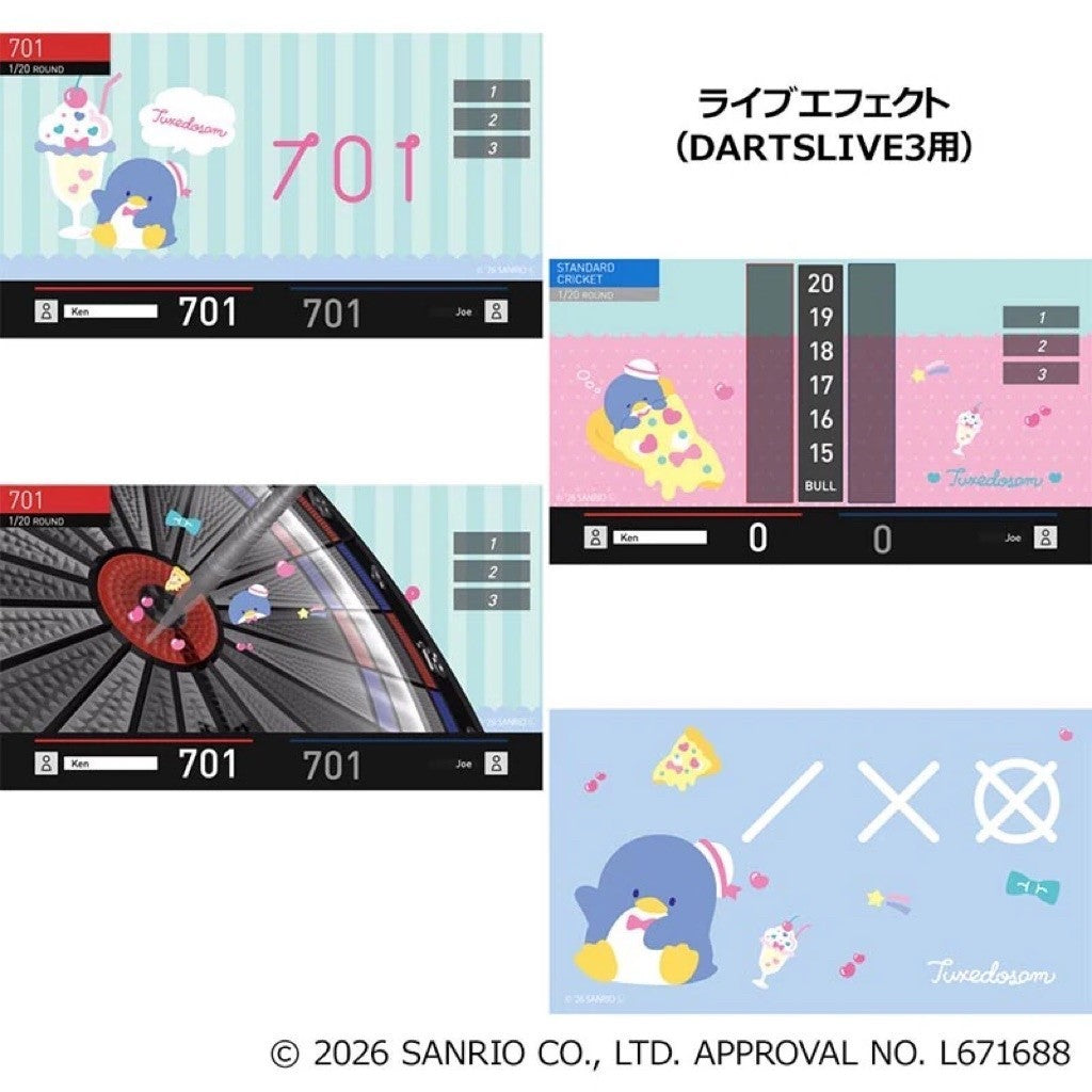 Sanrio Characters Darts Set • Tuxedo Sam Dartslive Card • SGDARTS