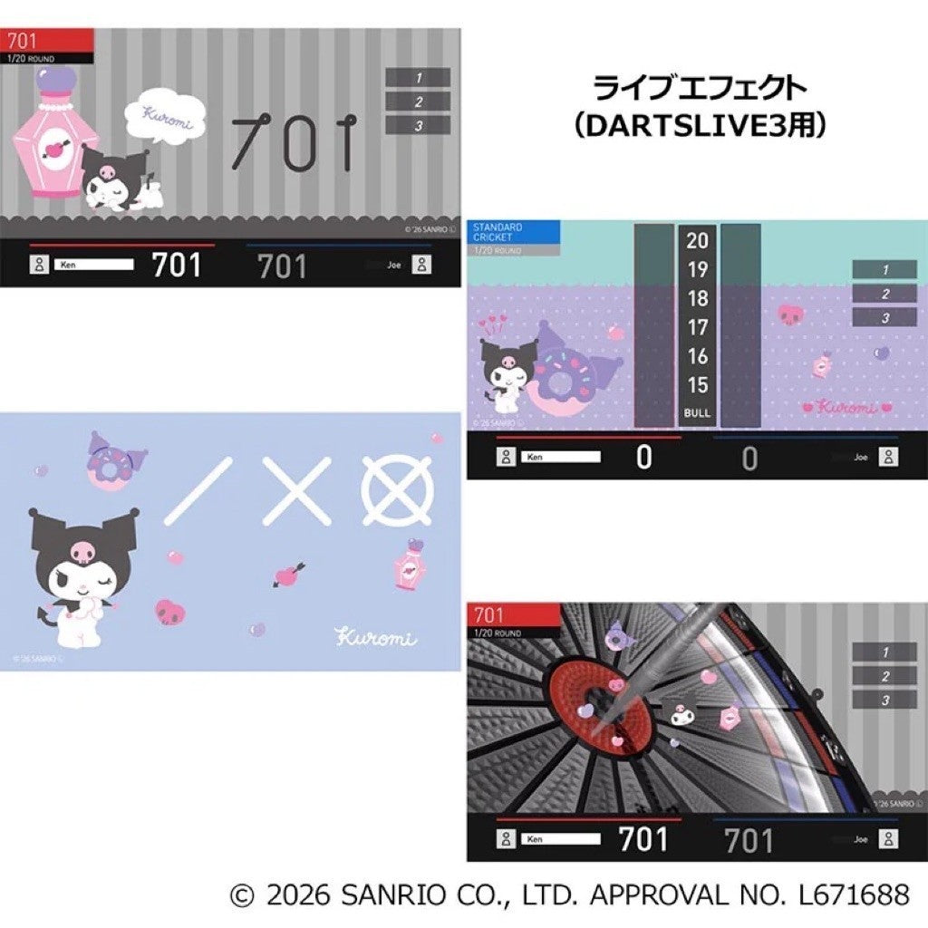 Sanrio Characters Darts Set • Kuromi Dartslive Card • SGDARTS