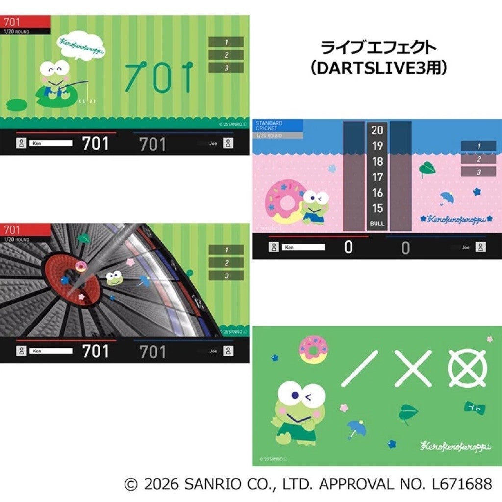 Sanrio Character Darts Set • Keroppi Dartslive Card • SGDARTS