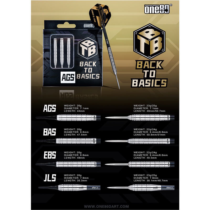 One80 Darts • Back To Basics - AGS • 20g • SGDARTS