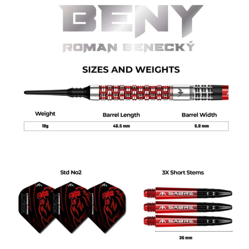 Mission Darts • Roman Benecky • 18g • SGDARTS