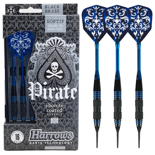 Harrows Pirate Blue Soft Tip Darts • 18g • SGDARTS