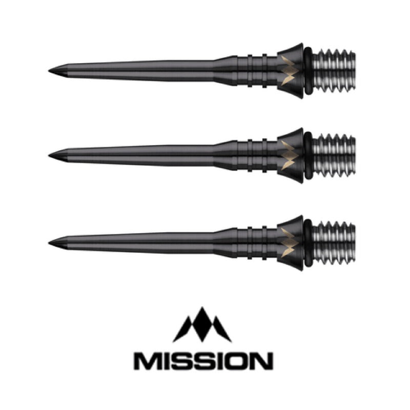 Mission Darts • Titan Pro Grooved Black • Titanium Conversion Point • 2BA • SGDARTS