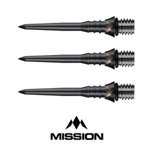 Mission Darts • Titan Pro Grooved Black • Titanium Conversion Point • 2BA • SGDARTS