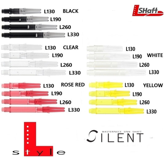 L-Shaft Silent Plastic Spin Straight • Dart Shafts • SGDARTS