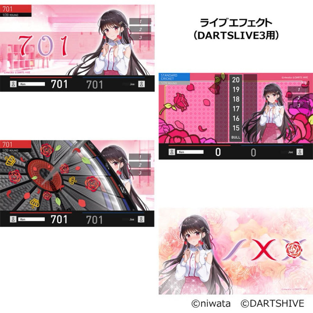 Happy Ears Collection • Harusaki Akane Pink • Dartslive Card DL2 Movie Theme DL3 Live Effect • SGDARTS