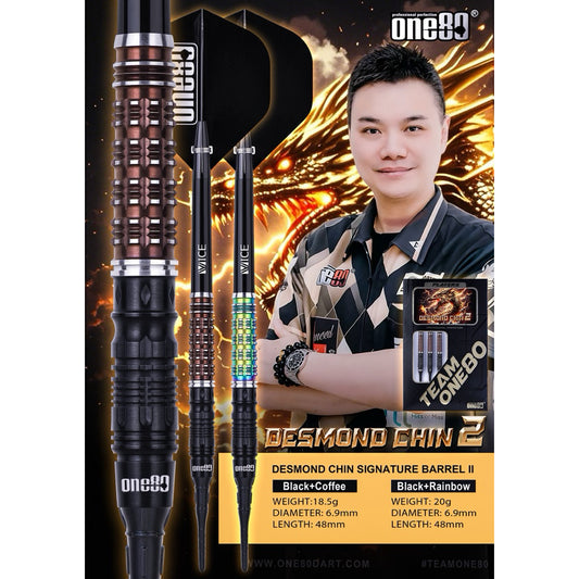 One80 Darts • Desmond Chin 2 • 18.5g 20g • SGDARTS