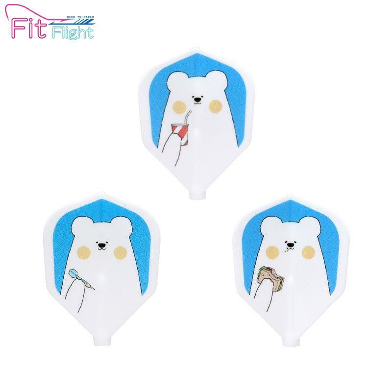 D.Craft x Fit Flight • Polar Bear [Shape] • Dart Flights • SGDARTS