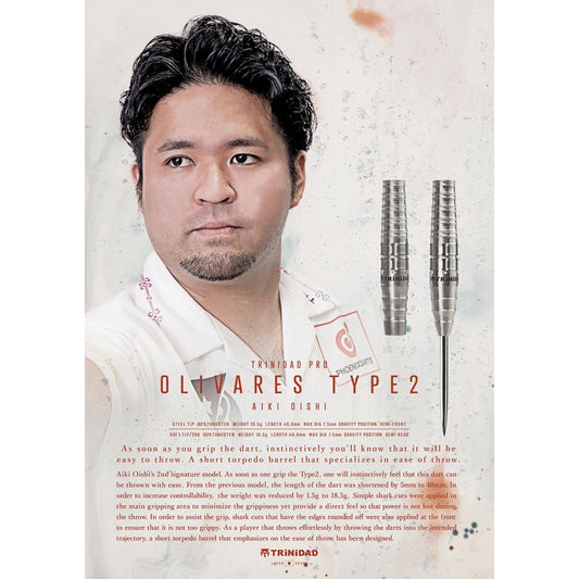 TRiNiDAD Darts • Olivares Type 2 • Aiki Oishi • 18.5g • SGDARTS