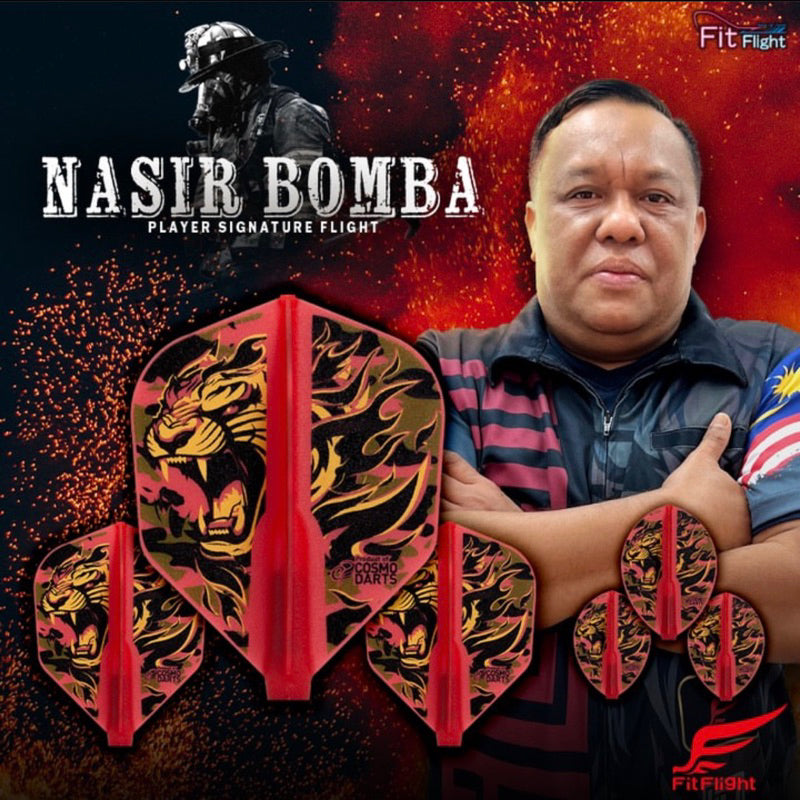 Fit Flight Player • Nasir Bomba [Shape] [Teardrop] • Dart Flights • SGDARTS