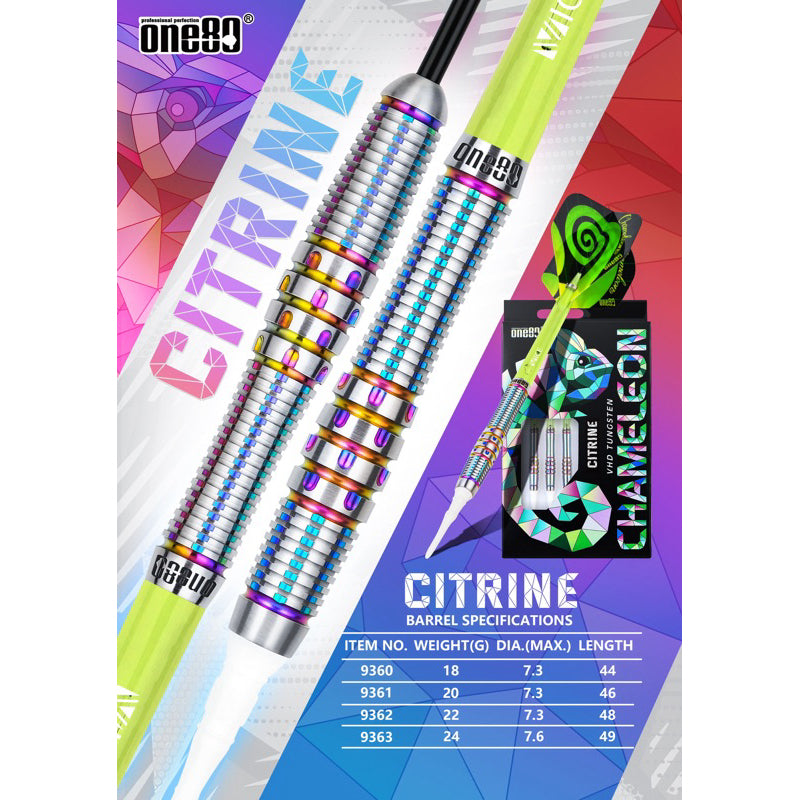 One80 Darts • Chameleon - Citrine • 18g 20g • SGDARTS