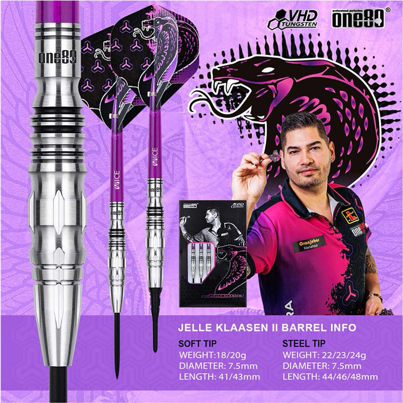 One80 Darts • Jelle Klaasen II • 18g 20g • SGDARTS