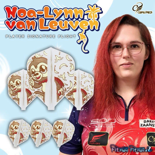 Fit Flight Player • Noa Lynn Van Leuven Banana Monkey [Shape] • Dart Flights • SGDARTS