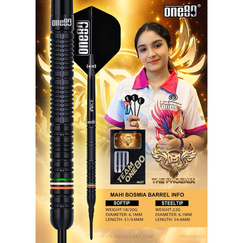 One80 Darts • The Phoenix • Mahi Bosmia • 18g 20g • SGDARTS