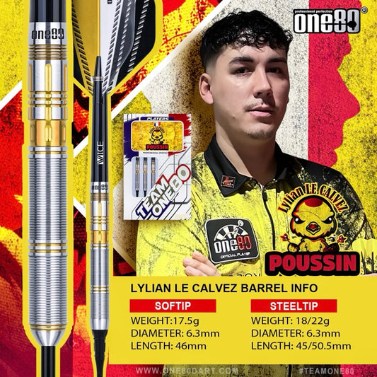 One80 Darts • Poussin • Lylian Le Calvez • 17.5g • SGDARTS