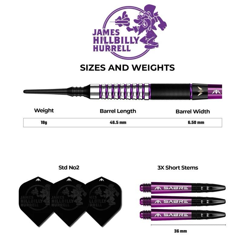 Mission Darts • James Hurrell • Hillbilly • 18g • SGDARTS