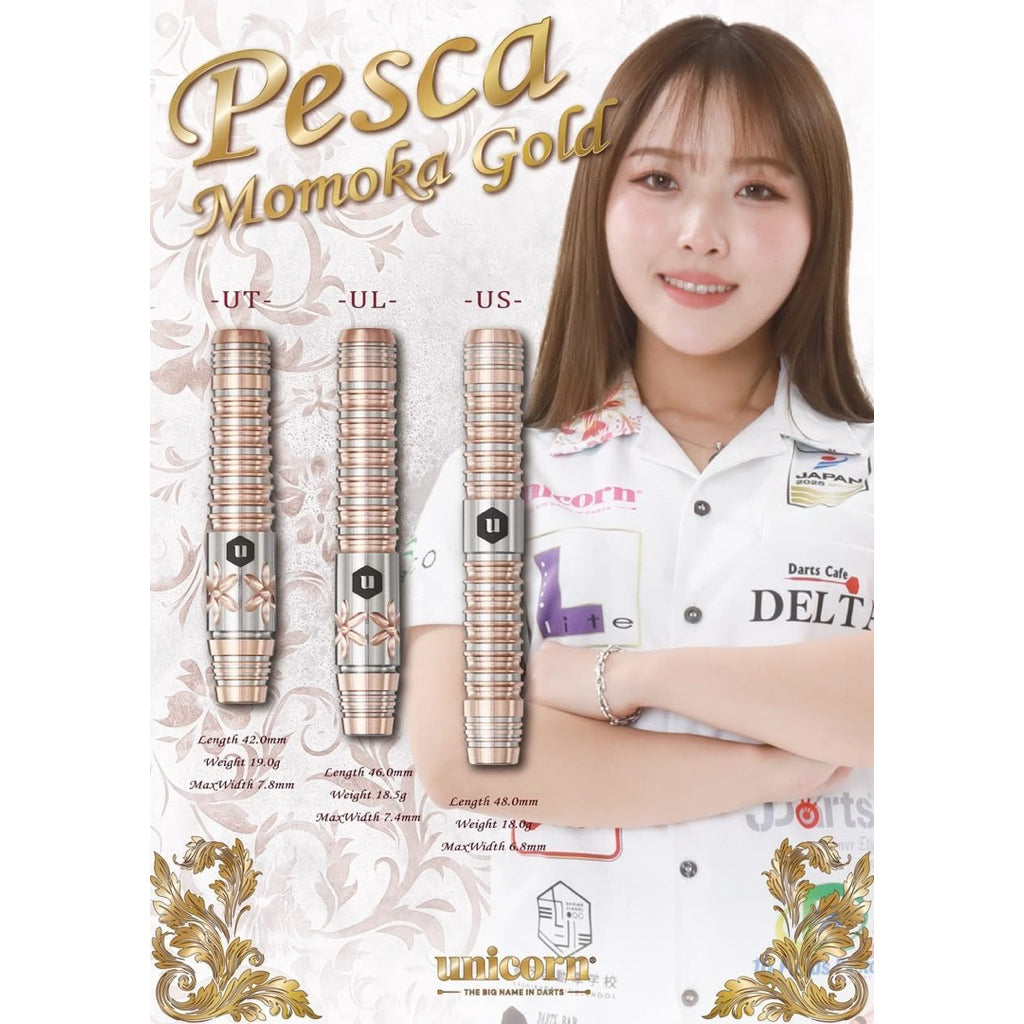 Unicorn Darts • Pesca Momoka Gold • Momoka Hayashi • 18g 18.5g 19g • SGDARTS