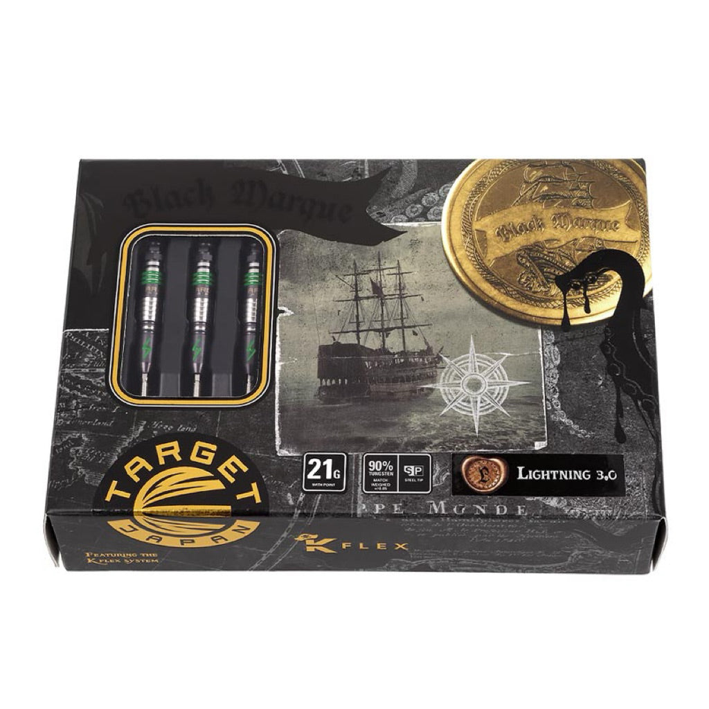 [STEELTIP] Target Darts • Black Marque Lightning 3.0 Swiss Point • Chris Lim • 21g 23g • SGDARTS