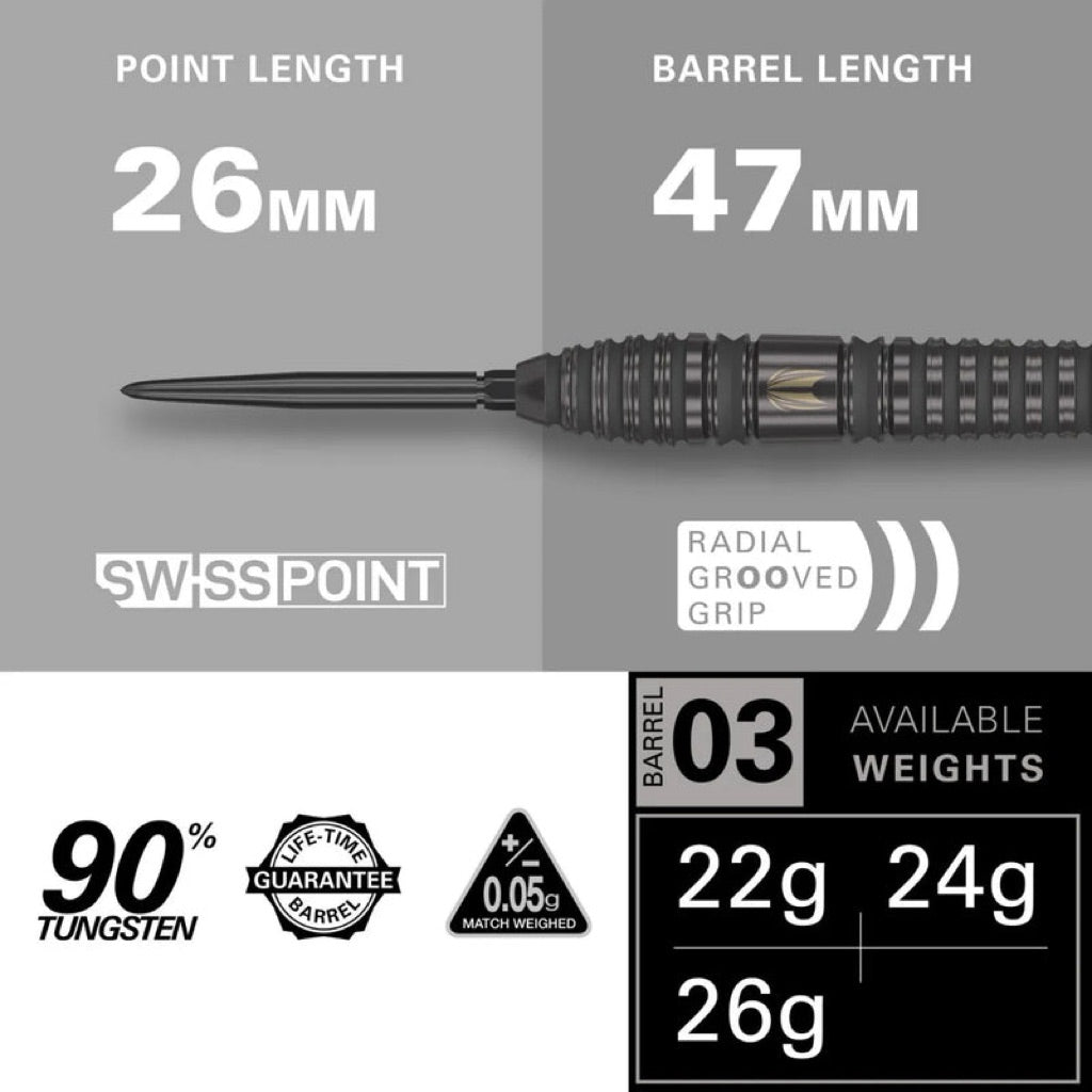 [STEELTIP] Target Darts • Bolide Void 03 Swiss Point • 22g 24g • SGDARTS
