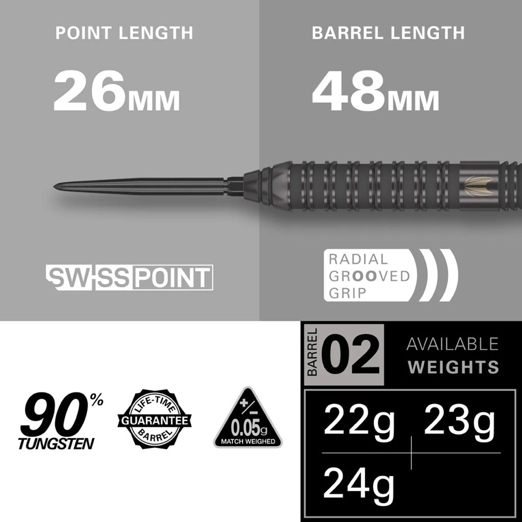 [STEELTIP] Target Darts • Bolide Void 02 • 22g 23g 24g • SGDARTS
