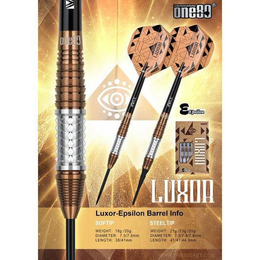 One80 Darts • Luxor - Epsilon • 18g 20g • SGDARTS
