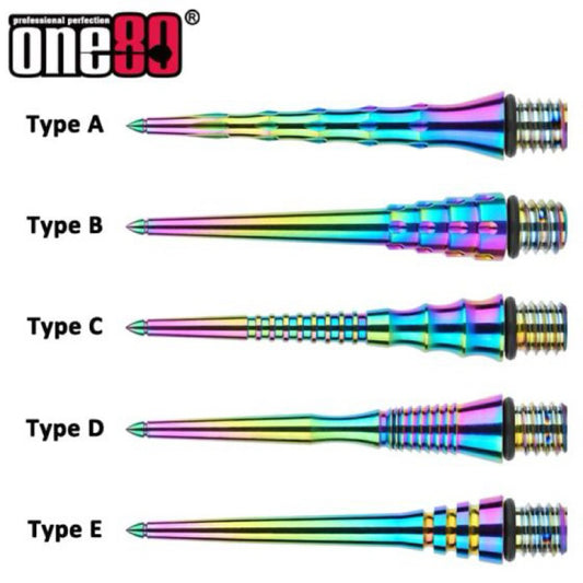 One80 Darts • Rainbow Titanium Conversion Point • 2BA • SGDARTS