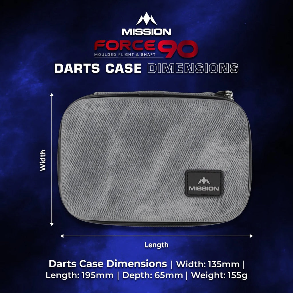 Mission Force 90 EVA Darts Wallet • Limited Denim Grey • Darts Case • SGDARTS