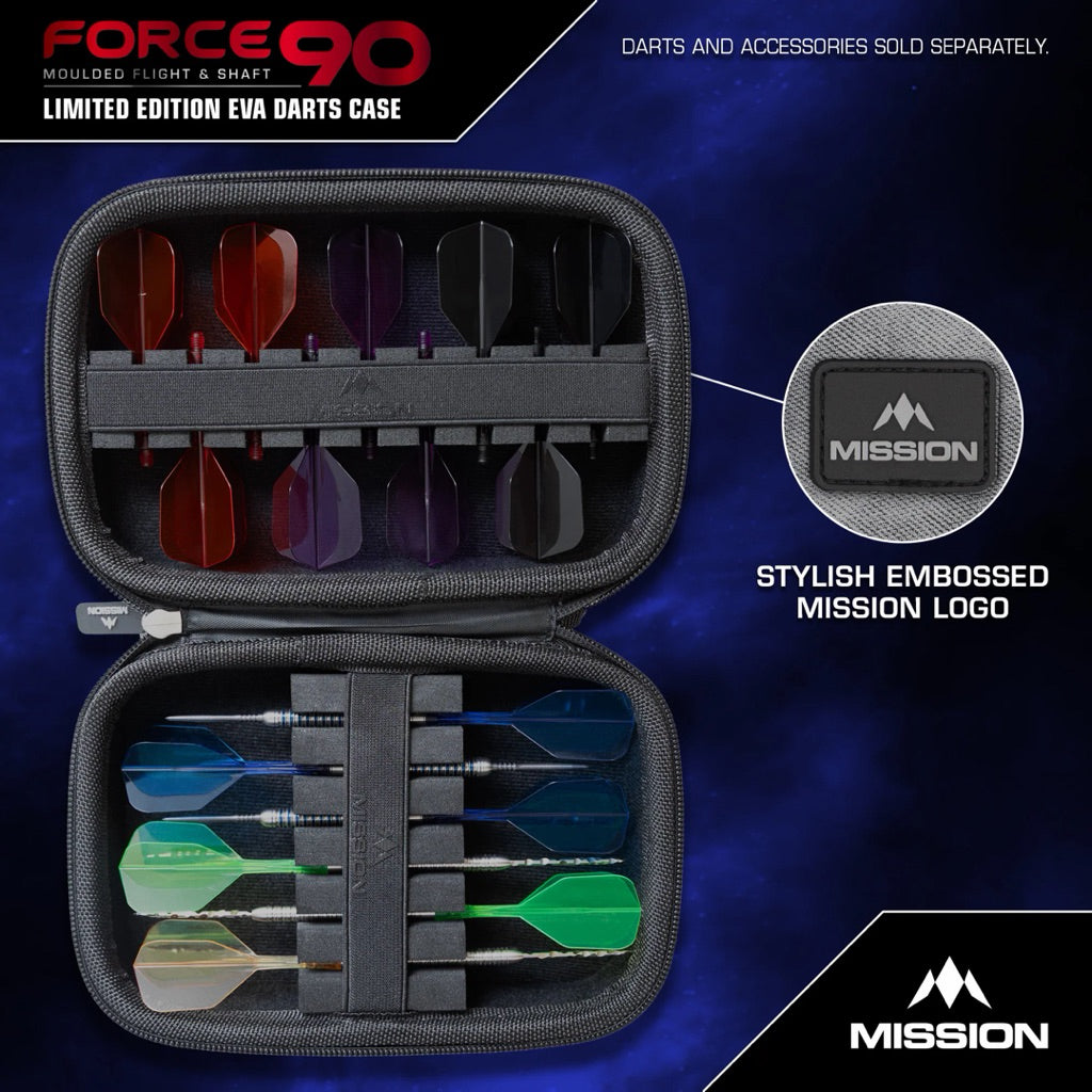 Mission Force 90 EVA Darts Wallet • Limited Denim Grey • Darts Case • SGDARTS