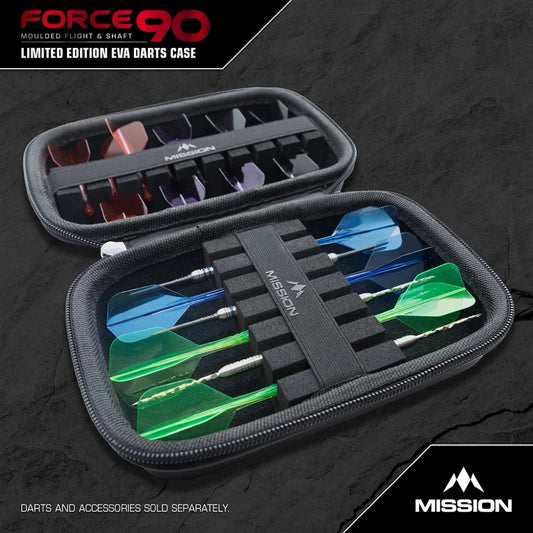 Mission Force 90 EVA Darts Wallet • Limited Denim Grey • Darts Case • SGDARTS