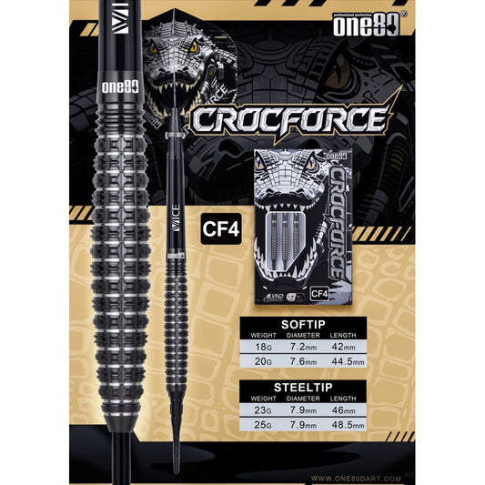 One80 Darts • Crocforce CF4 • 18g 20g • SGDARTS