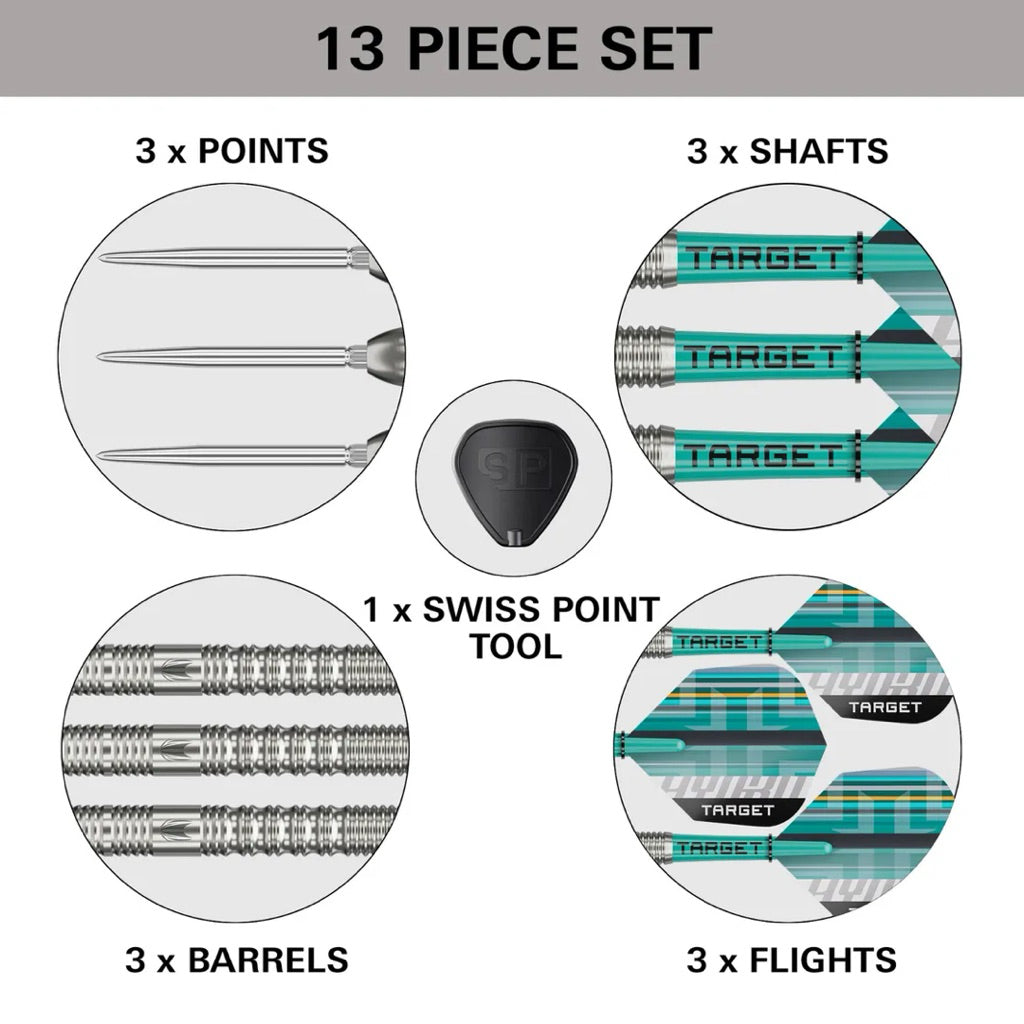 [STEELTIP] Target Darts • Hydro 01 Swiss Point • 22g 23g 24g • SGDARTS