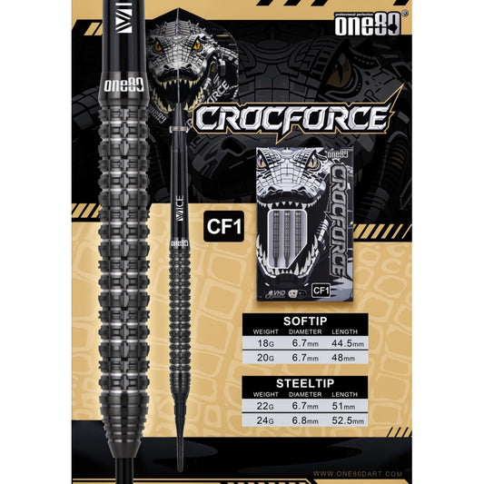 One80 Darts • Crocforce CF1 • 18g 20g • SGDARTS