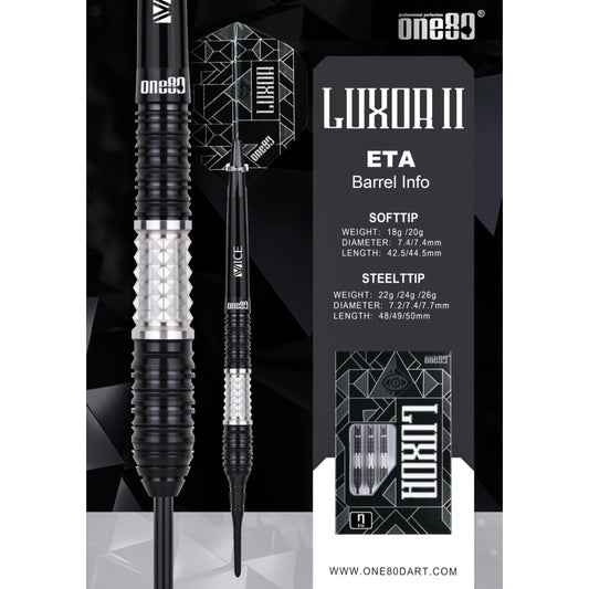 One80 Darts • Luxor II Eta • 18g 20g • SGDARTS