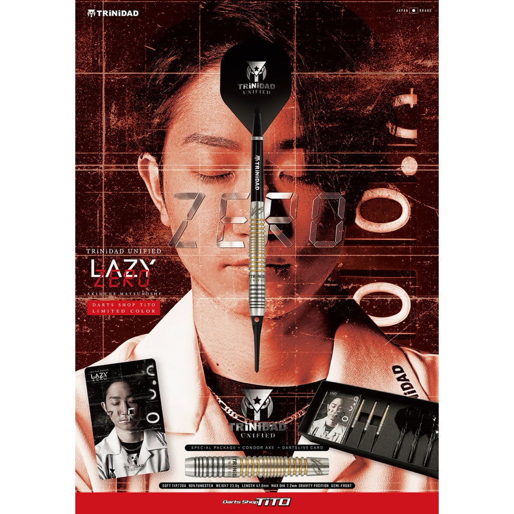 【Limited Edition】 TRiNiDAD Darts • Lazy Zero TiTO • Akimune Matsuyoshi • 22g • SGDARTS