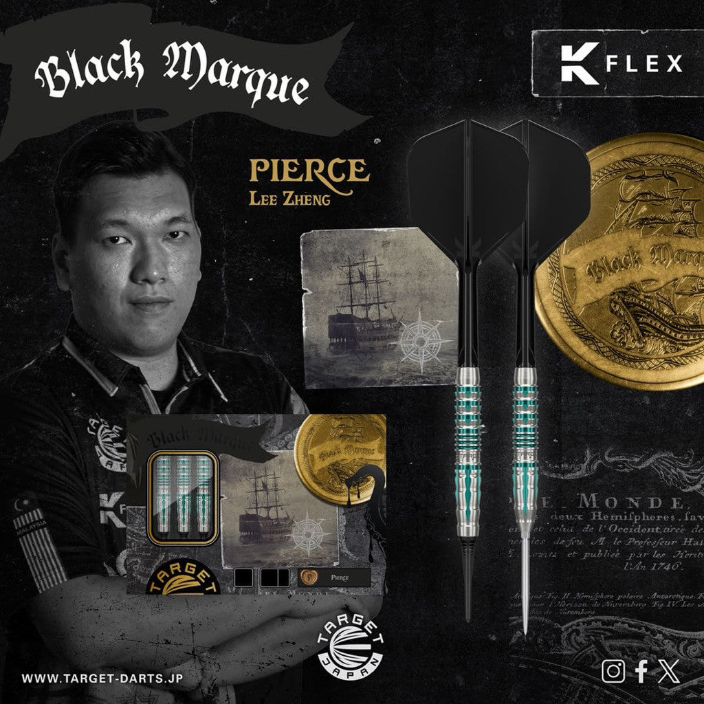 Target Japan Darts • Black Marque Pierce • Lee Zheng • 18.5g • SGDARTS